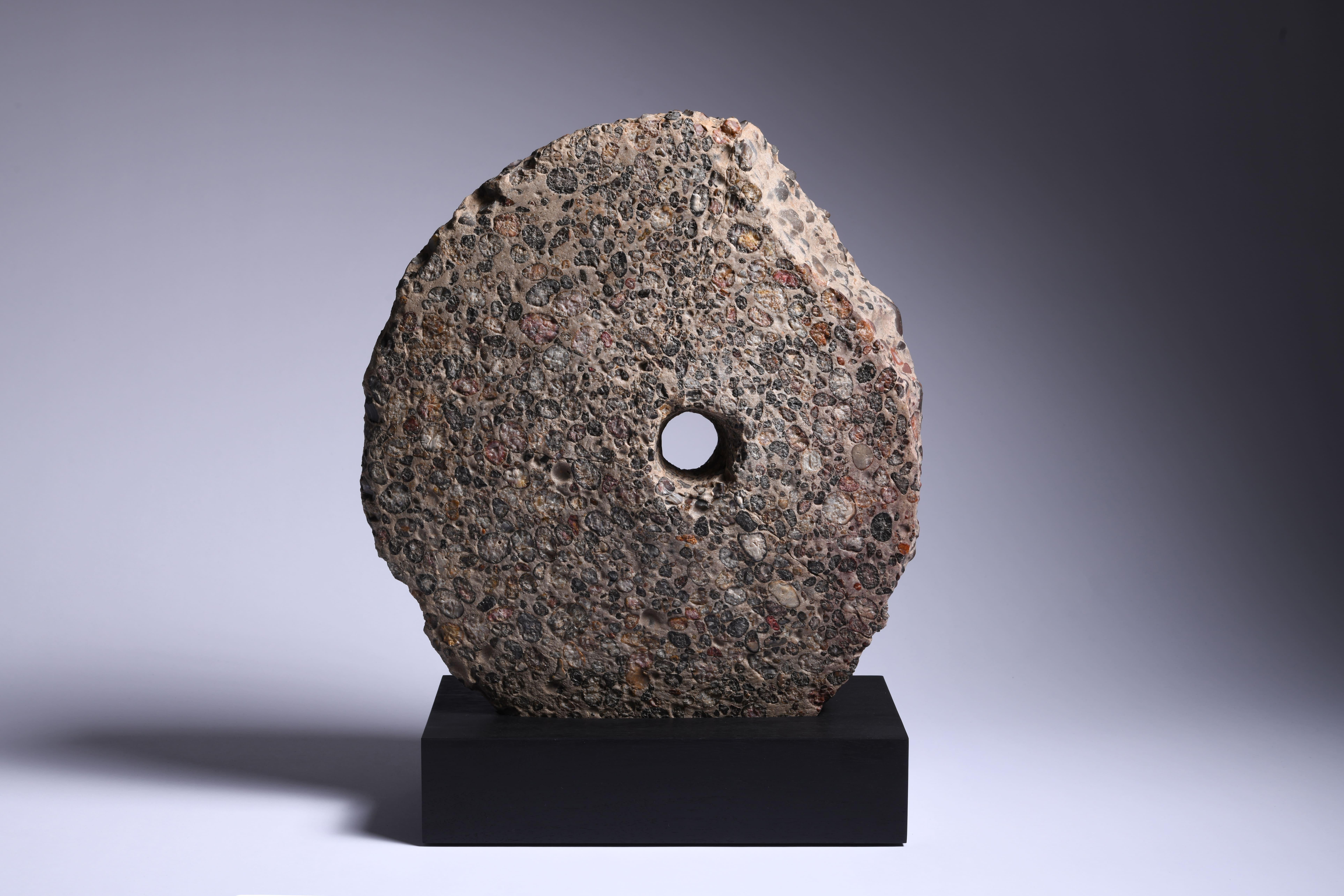 18th Century and Earlier Puddingstone Mill from Roman France For Sale