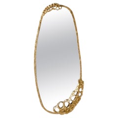 Puddle Oval Brass Mirror