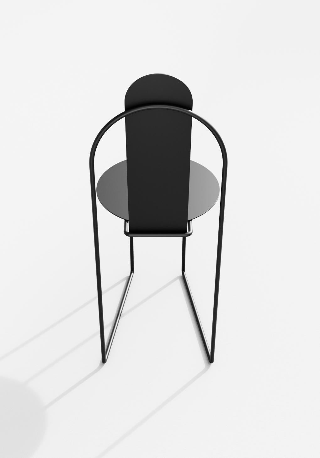 Modern Pudica Chair • Handmade Edition • in Steel by Pedro Paulo-Venzon For Sale