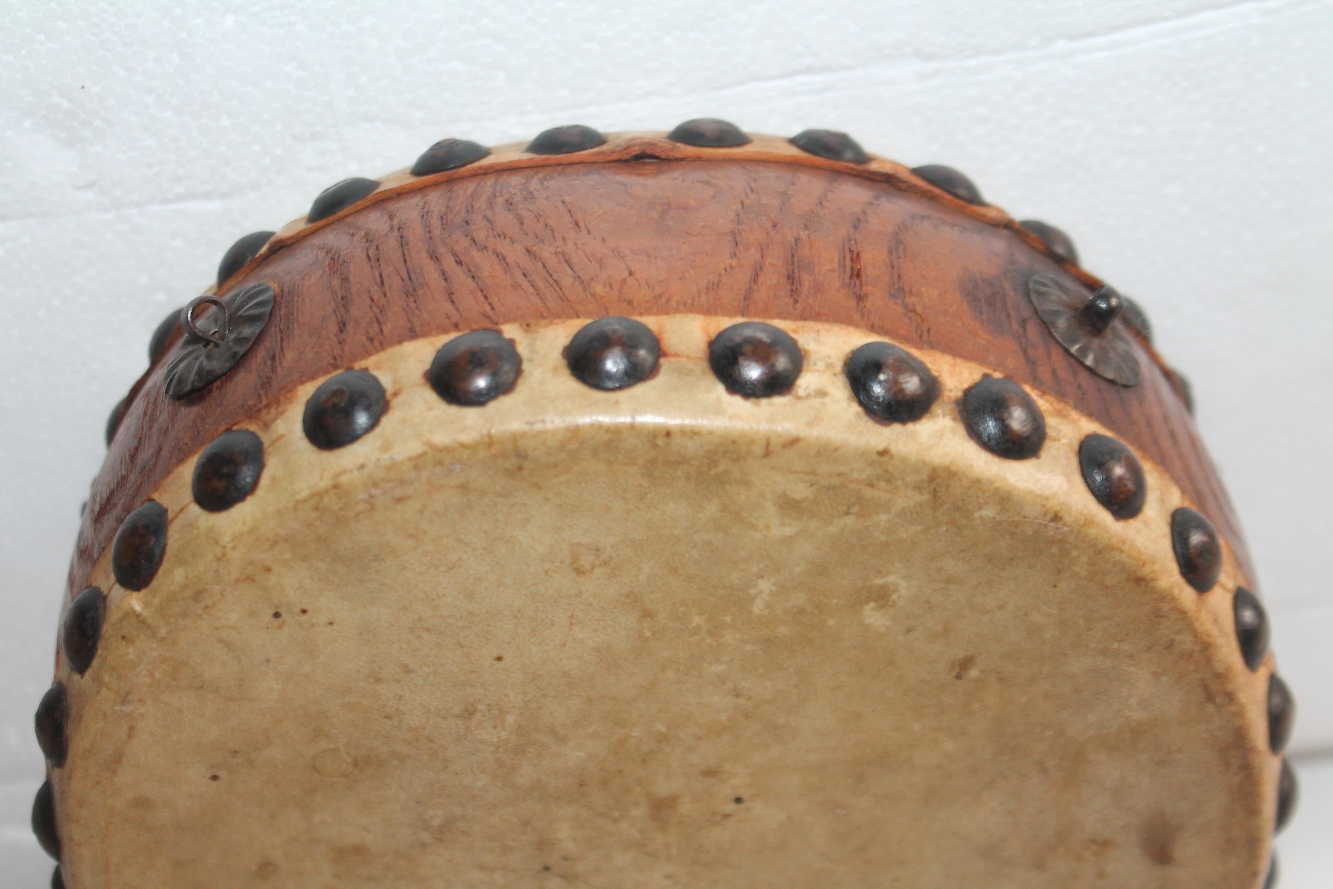 Adirondack Pueblo Indian Children's Drum, 19th Century For Sale
