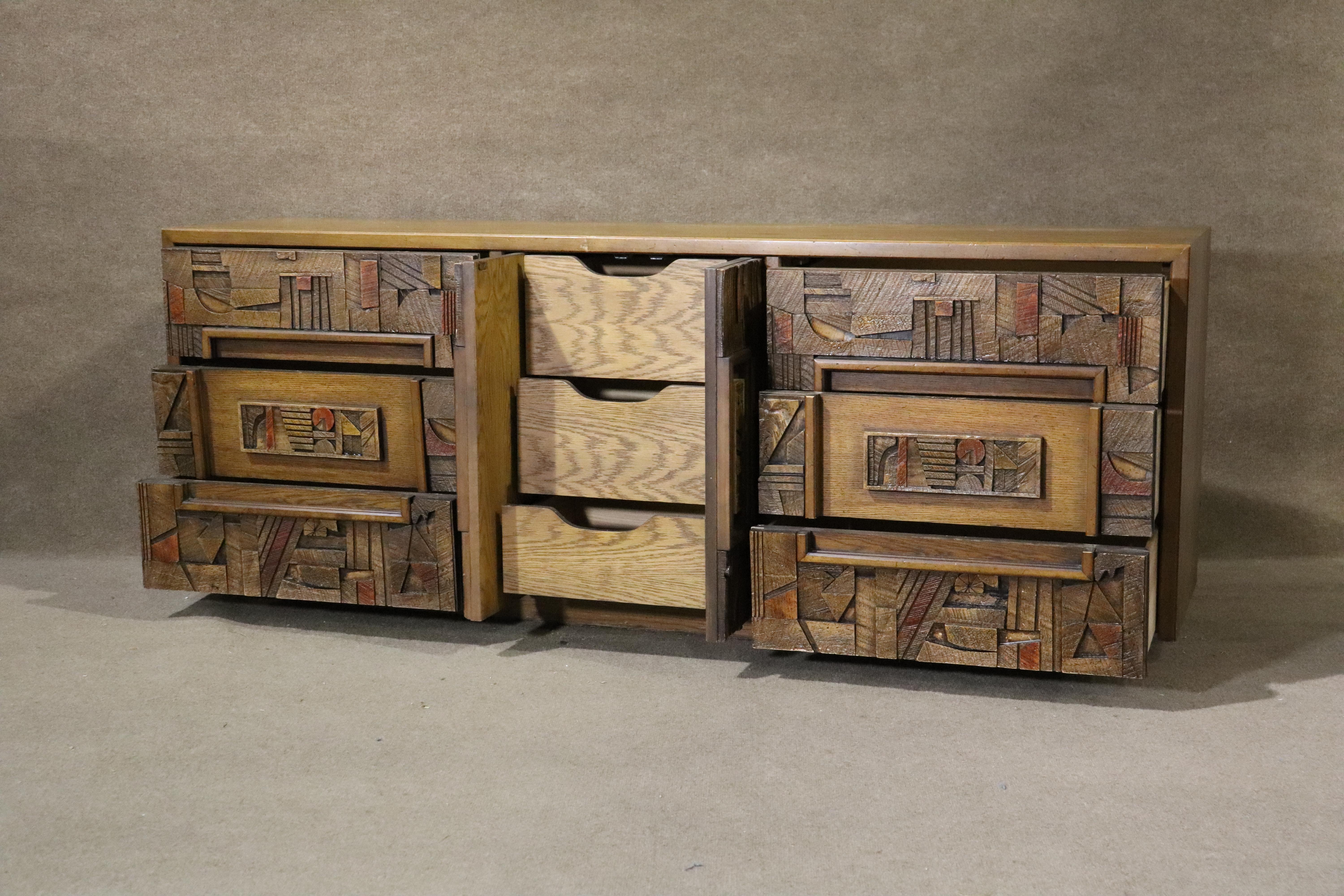 Mid-Century Modern 'Pueblo' Series Dresser w/ Mirror For Sale