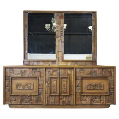 Vintage 'Pueblo' Series Dresser w/ Mirror