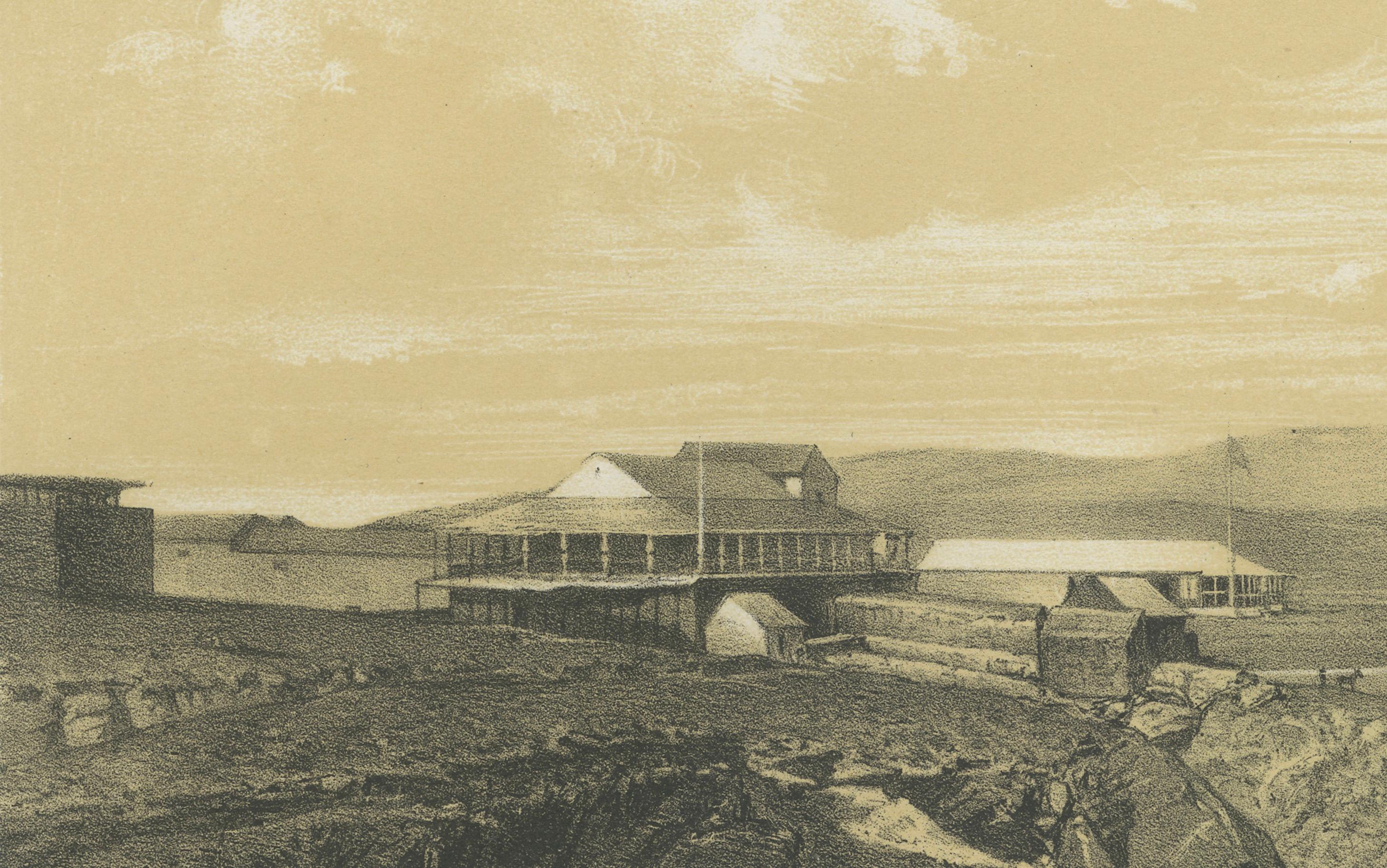 Puerto de Islay Peru – Antique Coastal Port Lithograph c.1865 For Sale 1