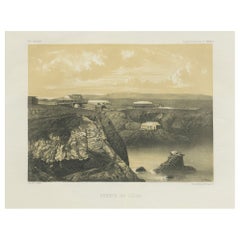 Puerto de Islay Peru – Antique Coastal Port Lithograph c.1865