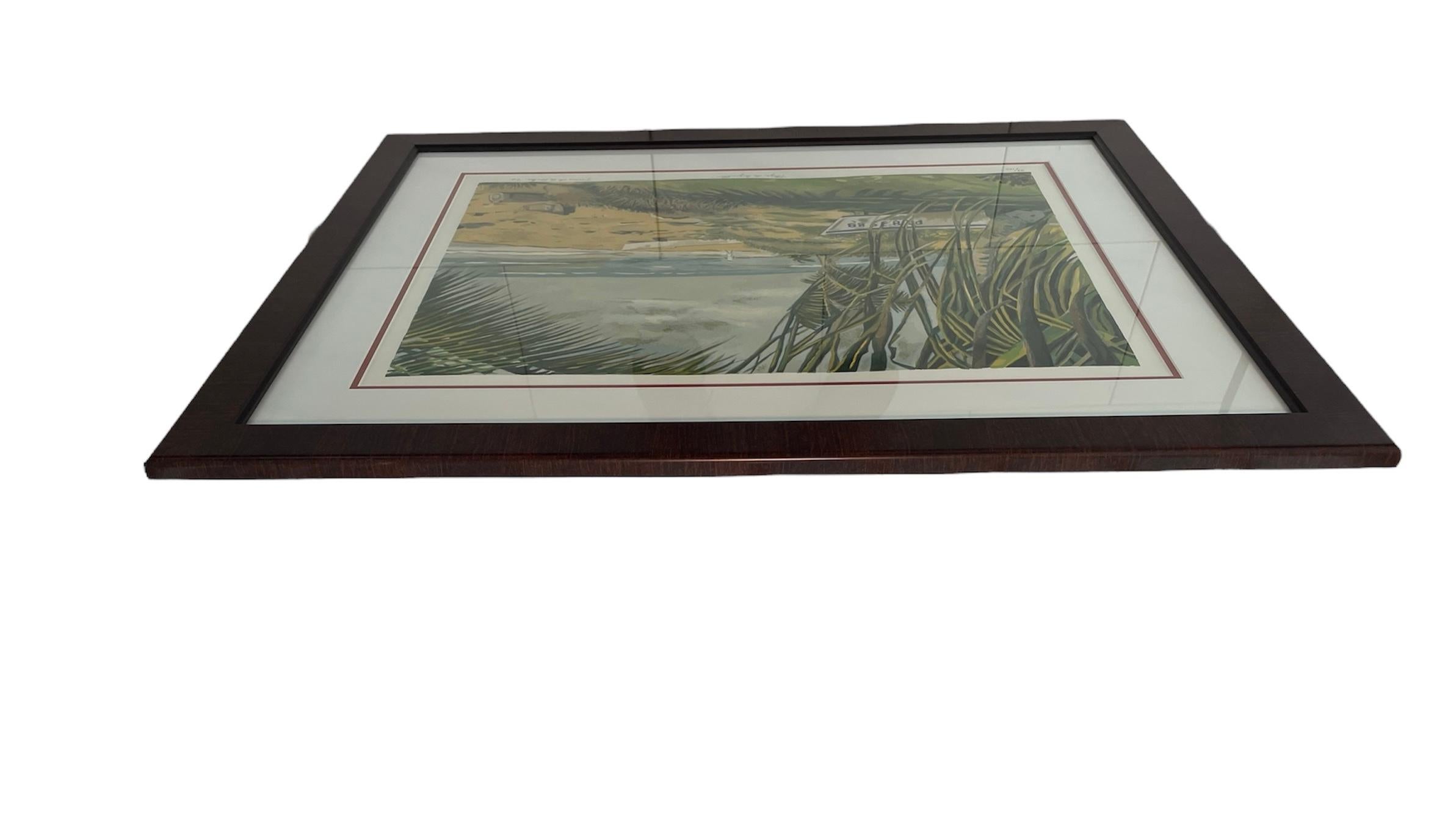 Puerto Rican Luquillo Beach Silk Screen Print For Sale 6