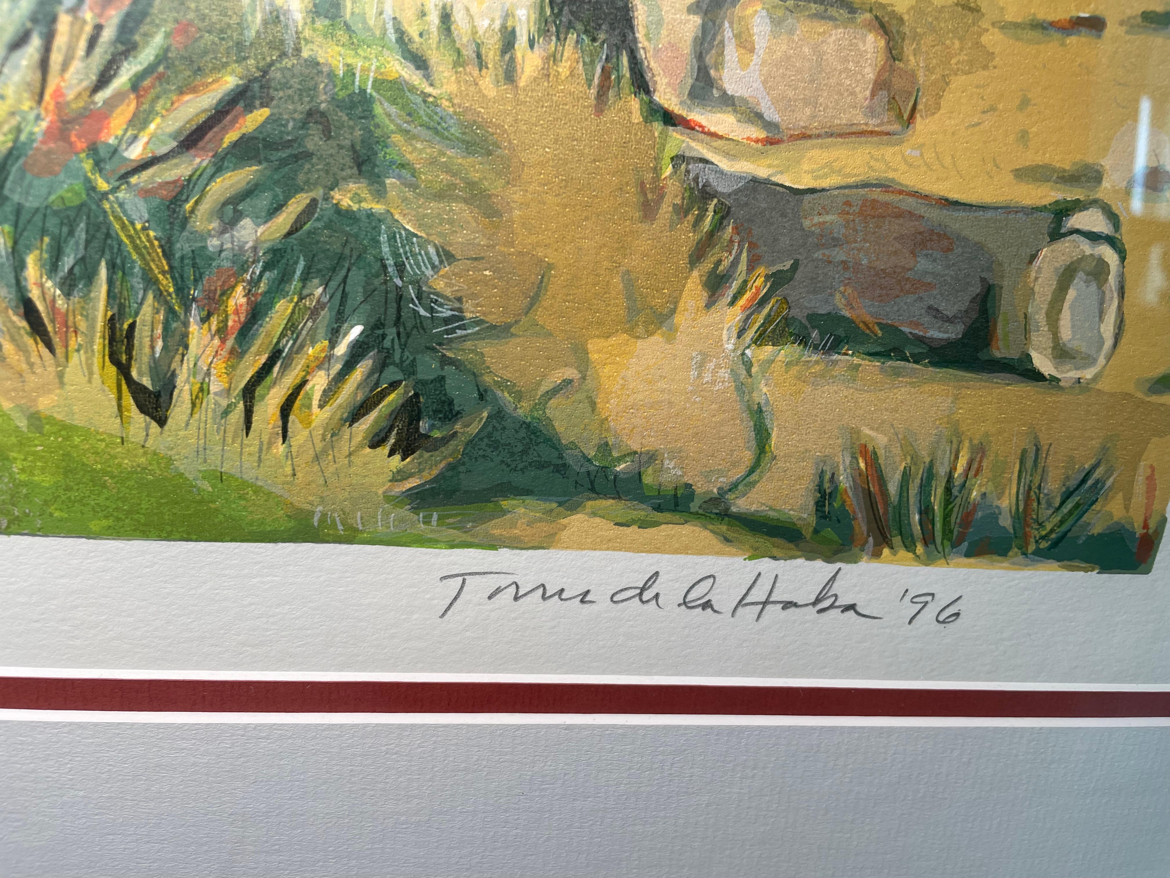 Puerto Rican Luquillo Beach Silk Screen Print In Good Condition For Sale In Guaynabo, PR
