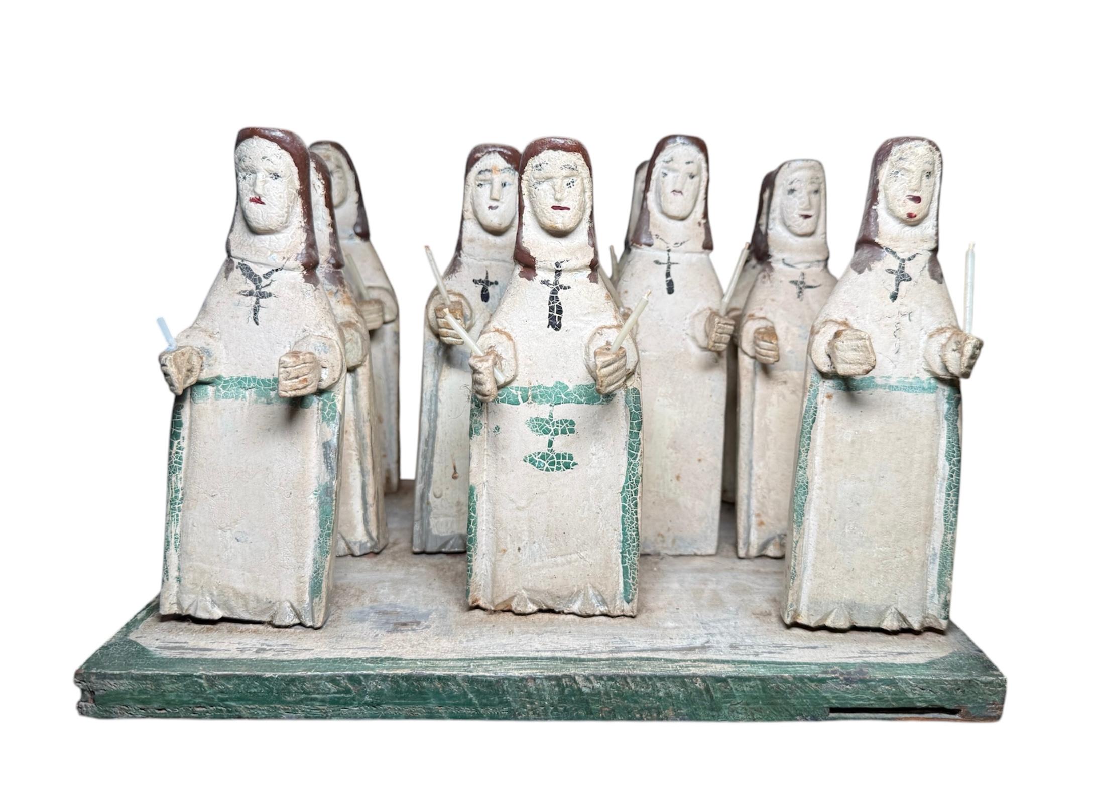 Santos De Palo Puertorriqueños/Esculturas Talladas En Madera De Santa Ursula/Las Vírgenes en venta 3