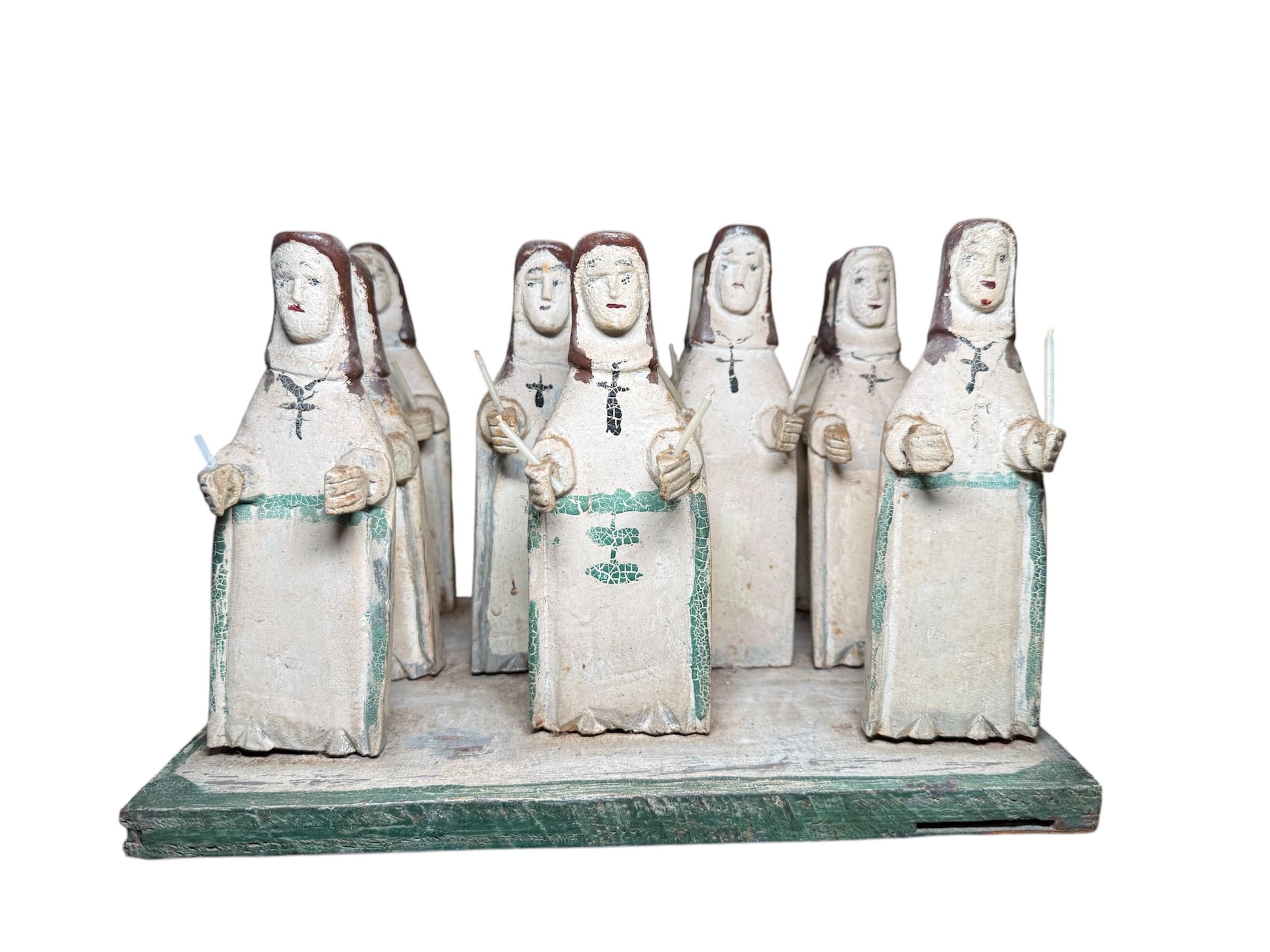 Santos De Palo Puertorriqueños/Esculturas Talladas En Madera De Santa Ursula/Las Vírgenes en venta 1