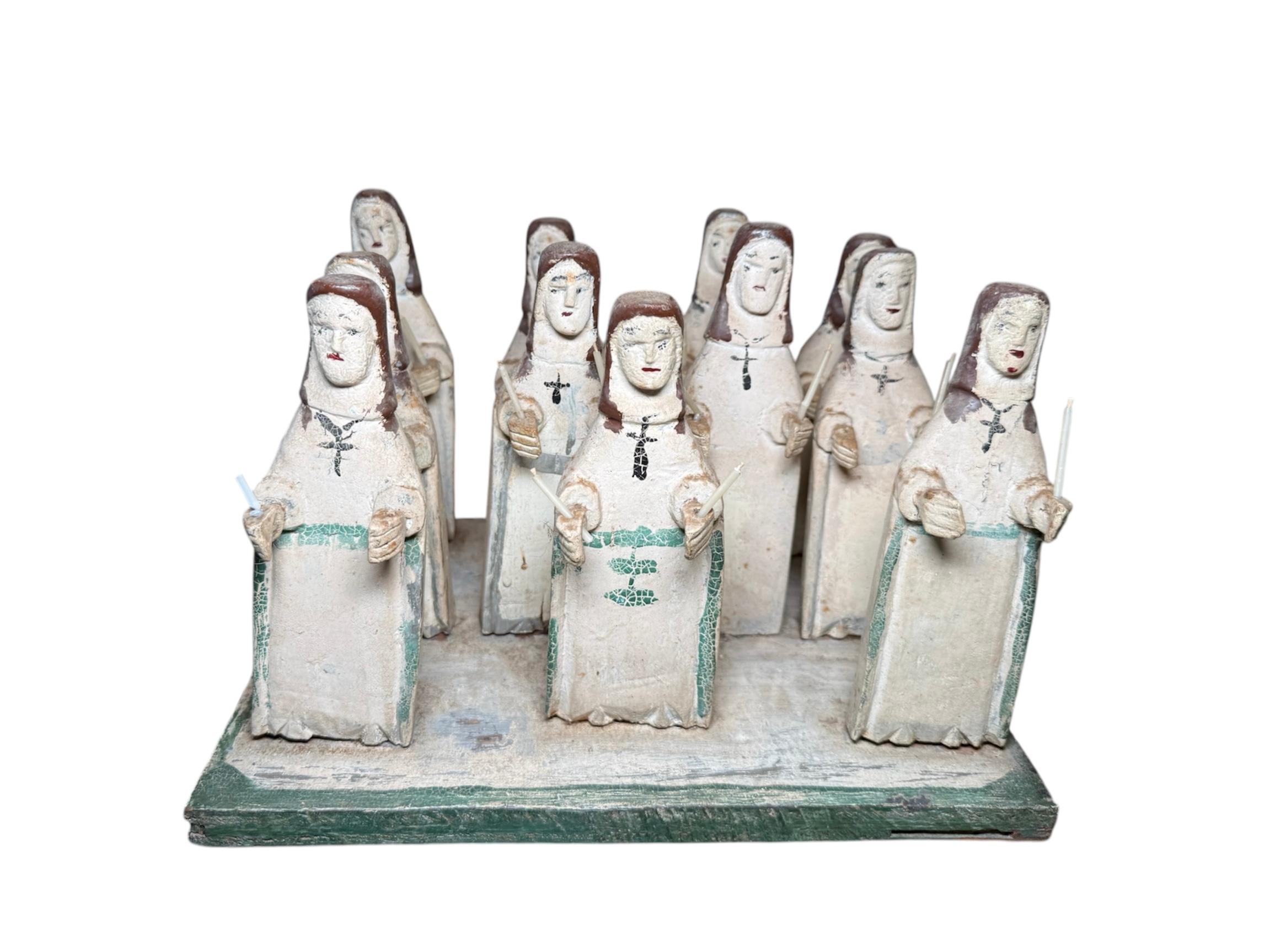 Santos De Palo Puertorriqueños/Esculturas Talladas En Madera De Santa Ursula/Las Vírgenes en venta 2