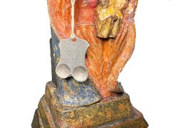 Santos de Palos puertorriqueños/Escultura tallada en madera de la Virgen de Monserrat.