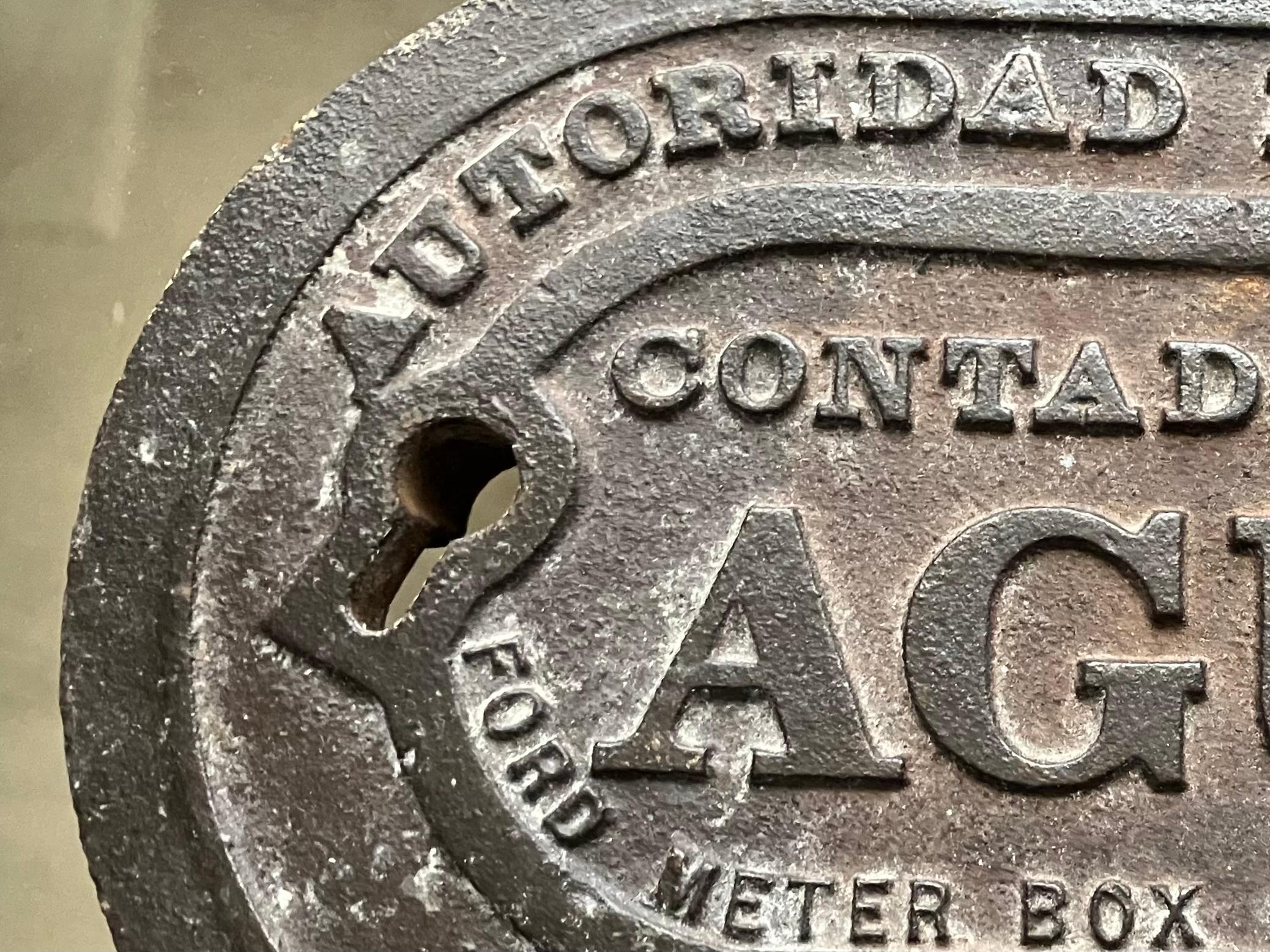 Mid-Century Modern Puerto Rico Oval Water Meter Cover For Sale
