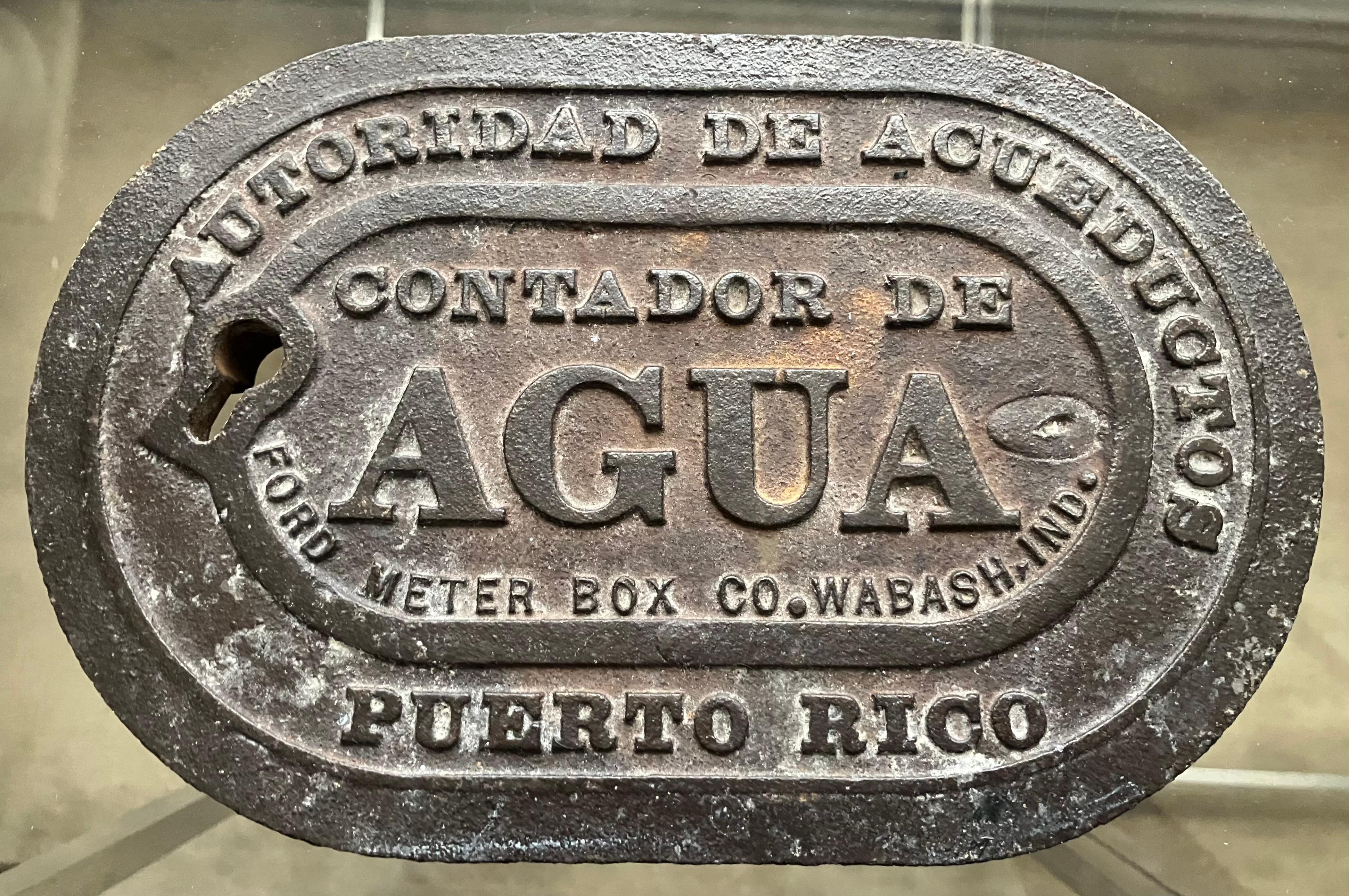 Cast Puerto Rico Oval Water Meter Cover For Sale