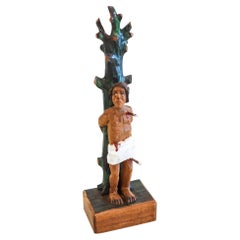 PUERTO RICO Sculpted Carved Wood "Santos De Palo" of St. Sebastian