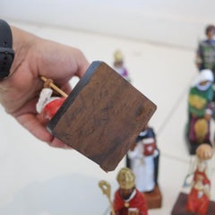 PUERTO RICO Vintage Collection of 42 Hand Carved Wood "Santos De Palo"