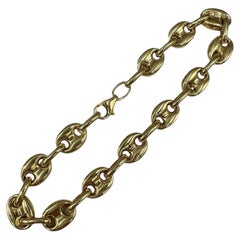 Puff Bracelet 14kt Yellow Gold 7.25in 7.5mm 6g Hollow New