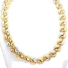 Puffed Teardrop Links 18K Gold Chimento Necklace