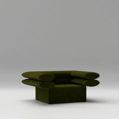 Puffer Chair Sculptural Contemporary 'Olive'