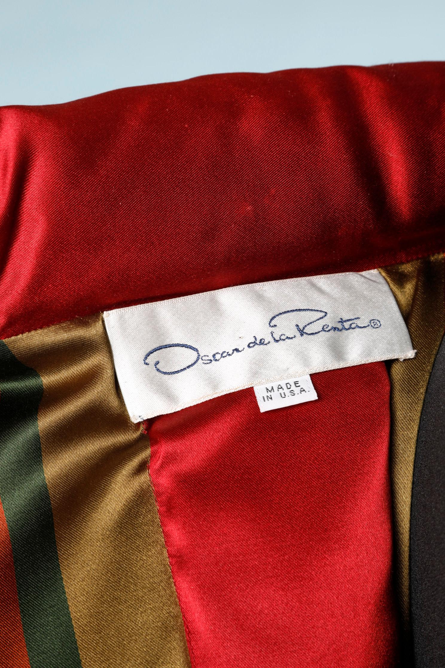 Oscar de la Renta Pufferjacke aus mehrfarbigem Satin 2