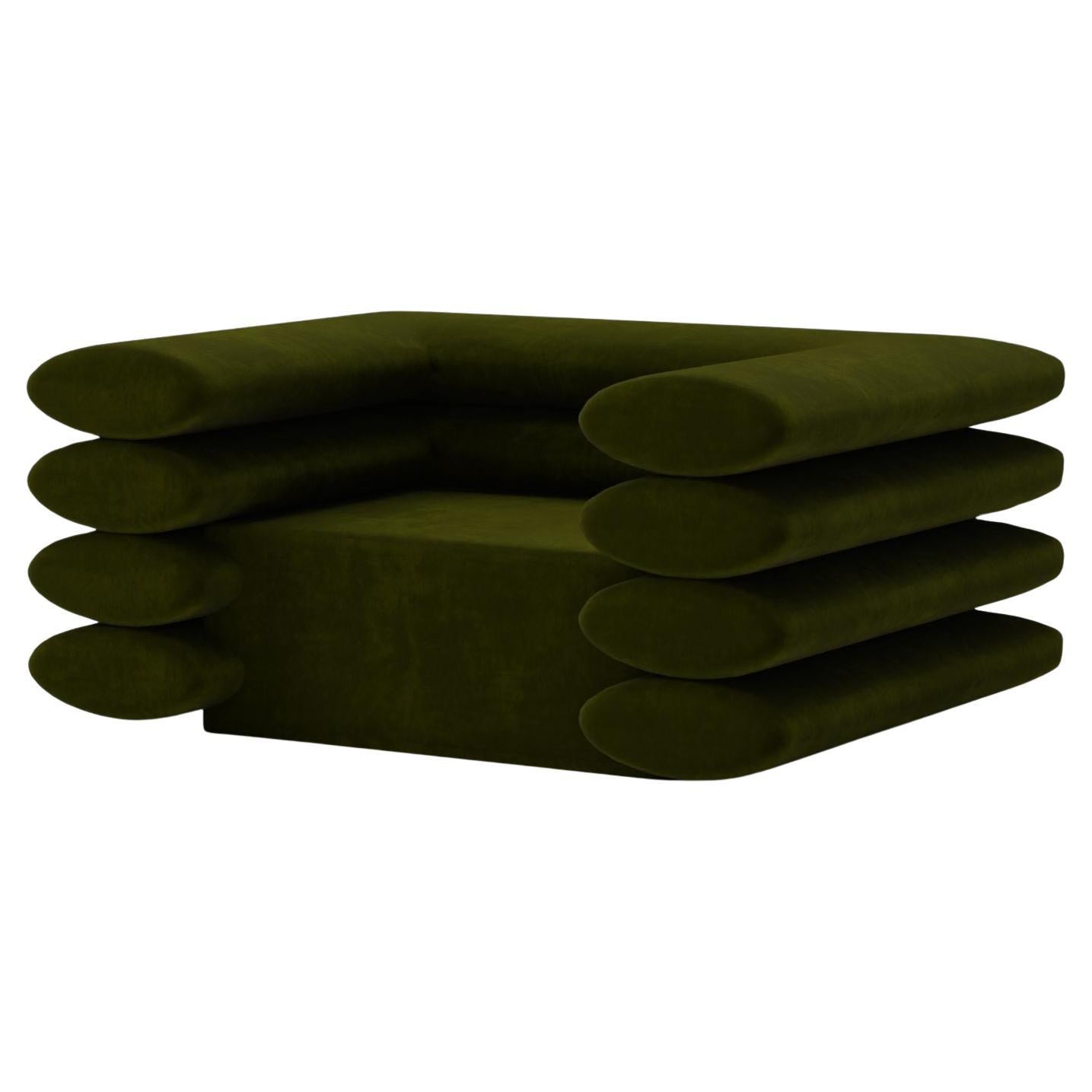 Puffer XL Silla Escultural Contemporánea 
Oliva