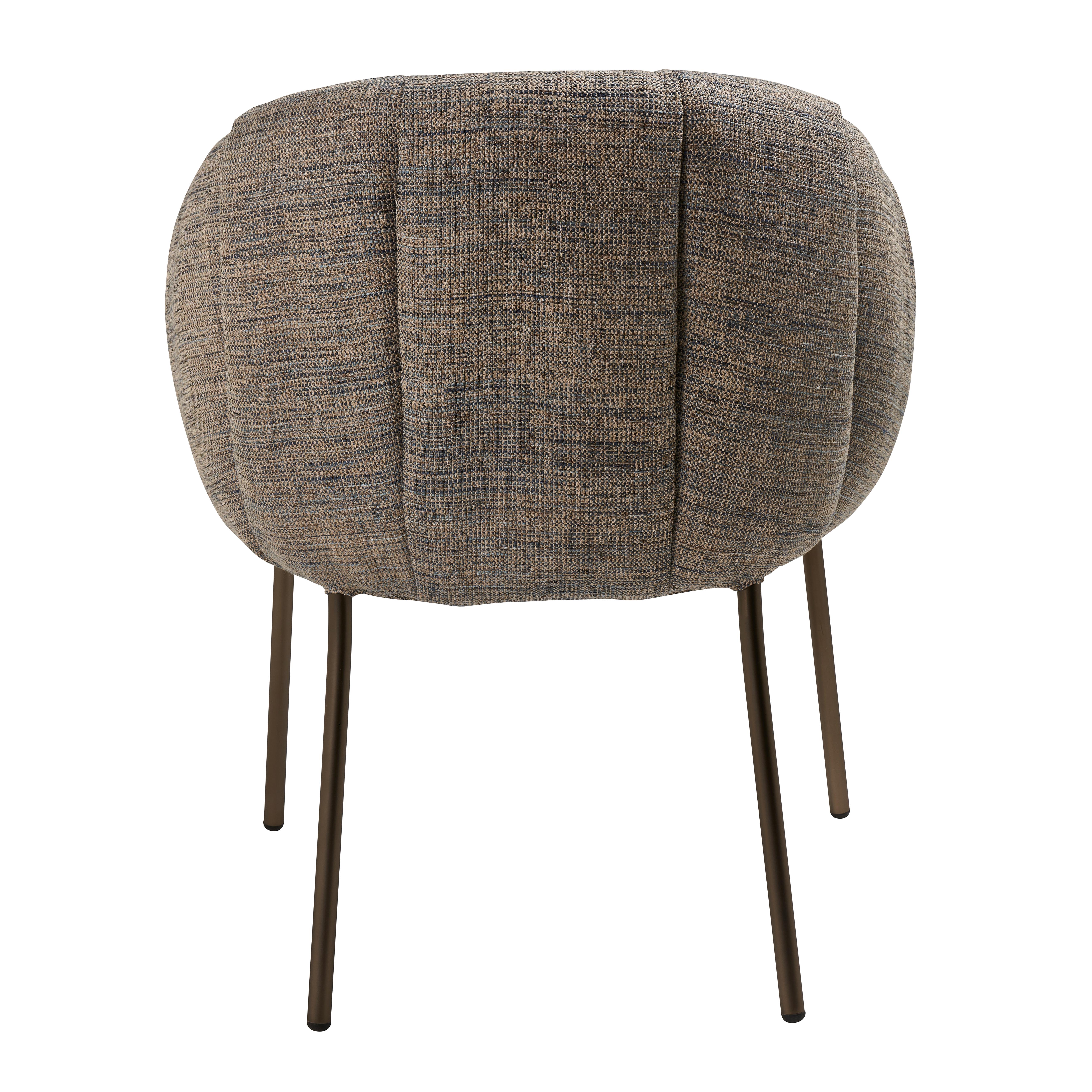 Modern Puffin Dining Chair Upholstered in Auckland Schumacher Performance Fabric For Sale