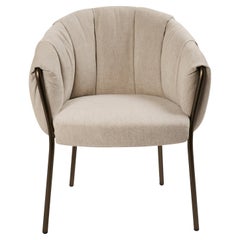 Puffin Dining Chair in Franco Linen Chenille Schumacher Performance Fabric