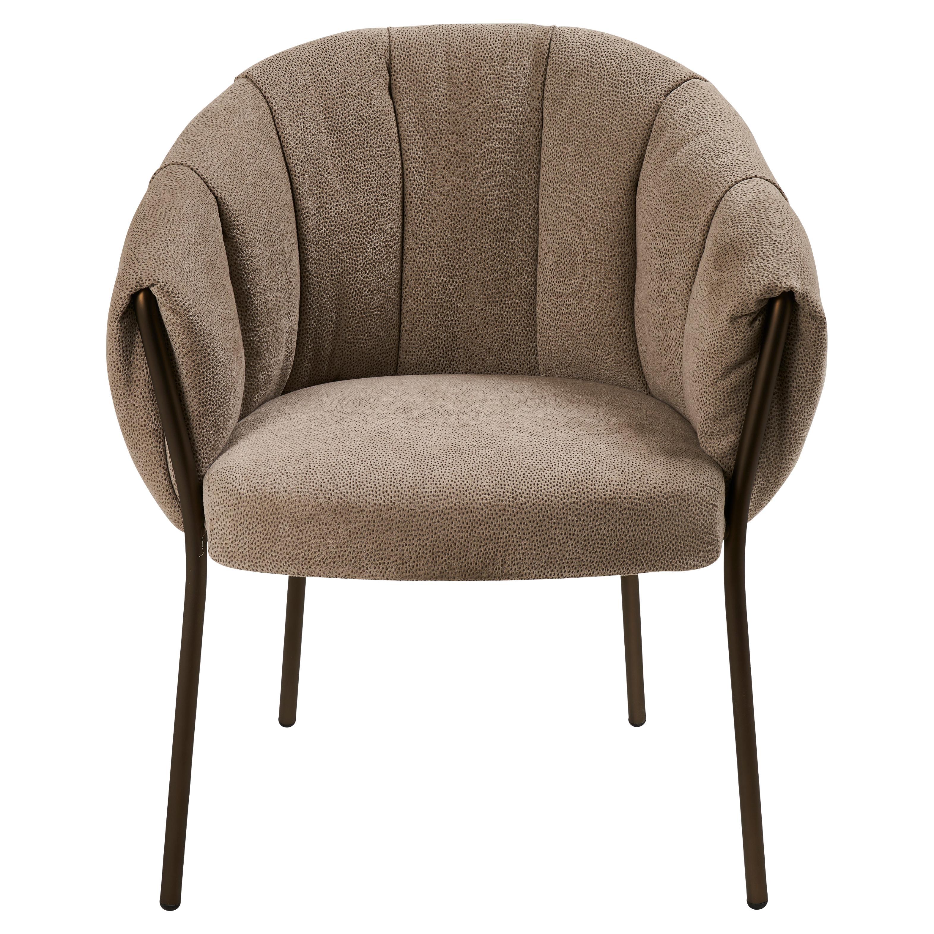 Sedia da pranzo Puffin rivestita in tessuto Stingray Schumacher Performance