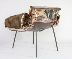 Puffy-Stuhl aus Edelstahl und Eisen von Anadora Lupo