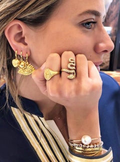 Puffy Hearts Hoops 18 Karat Yellow Gold