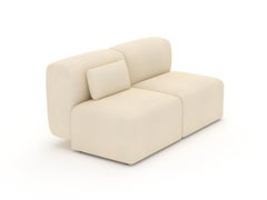 Puffy Modular Sofa, 2-Seater, Hallingdal Ivory