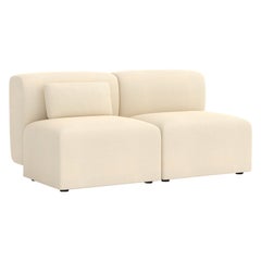 Puffy Modular Sofa, 2-Seater, Hallingdal Ivory
