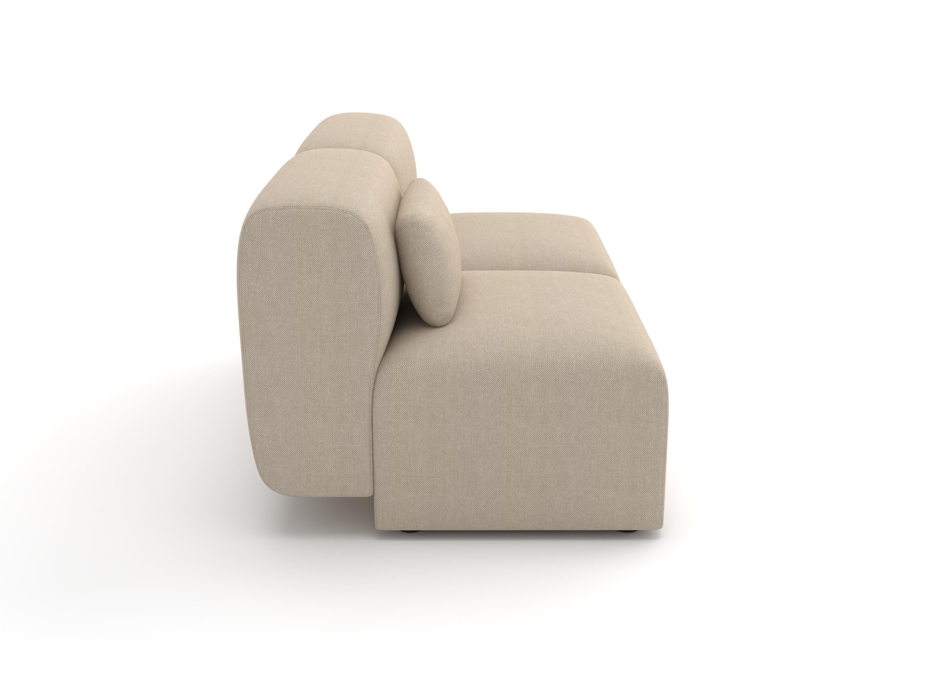 Moderno Divano modulare Puffy, 2 posti, Hallingdal Taupe in vendita