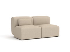 Divano modulare Puffy, 2 posti, Hallingdal Taupe