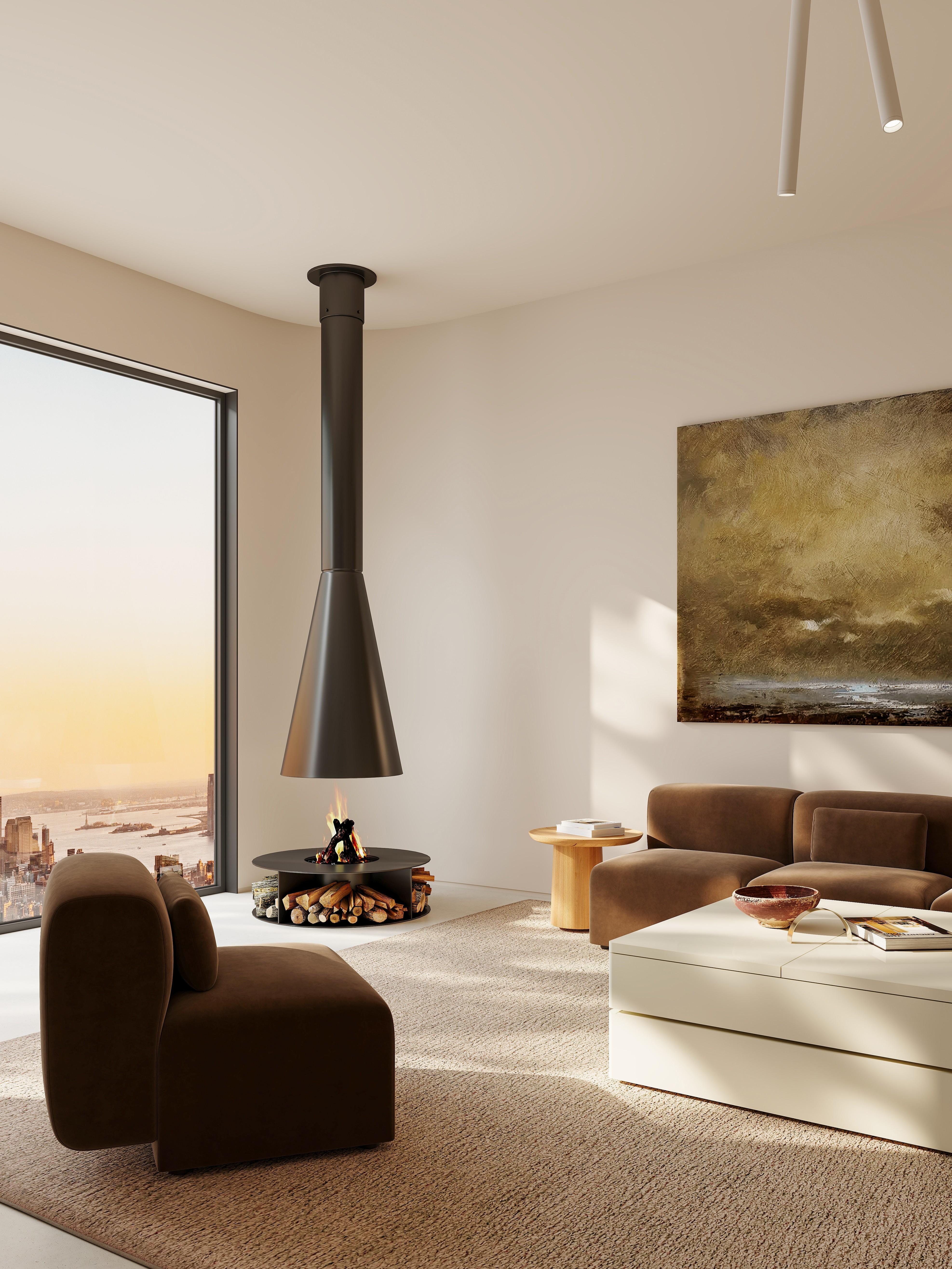 Divano modulare Puffy a 2 posti, Vidar Brown in vendita 5