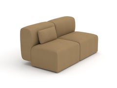 Puffy Modular Sofa, 2-Seater, Vidar Brown