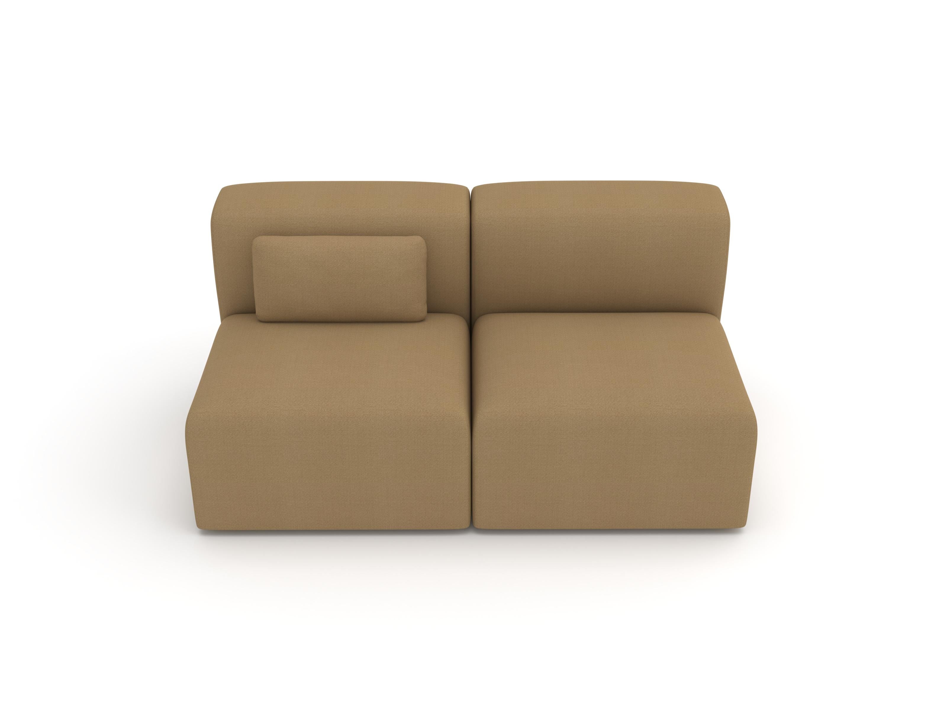 Cinese Divano modulare Puffy a 2 posti, Vidar Brown in vendita