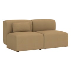 Divano modulare Puffy a 2 posti, Vidar Brown