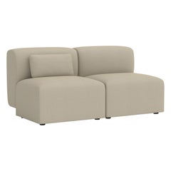 Divano modulare Puffy a 2 posti, Vidar Taupe