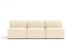 Puffy Modular Sofa, 3-Seater, Hallingdal Ivory