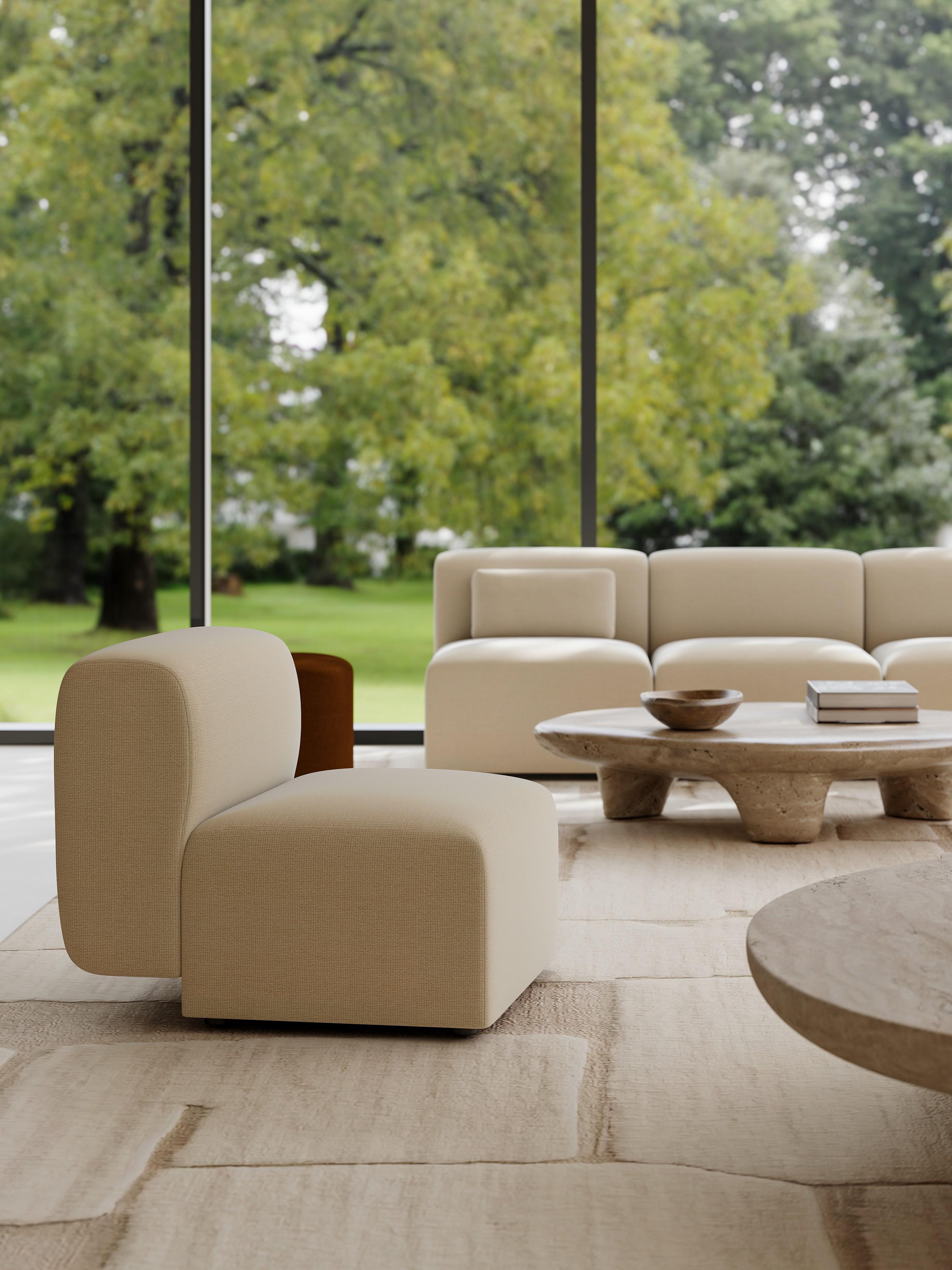 Sofá modular Puffy, 3 plazas, Hallingdal Marfil en venta 2