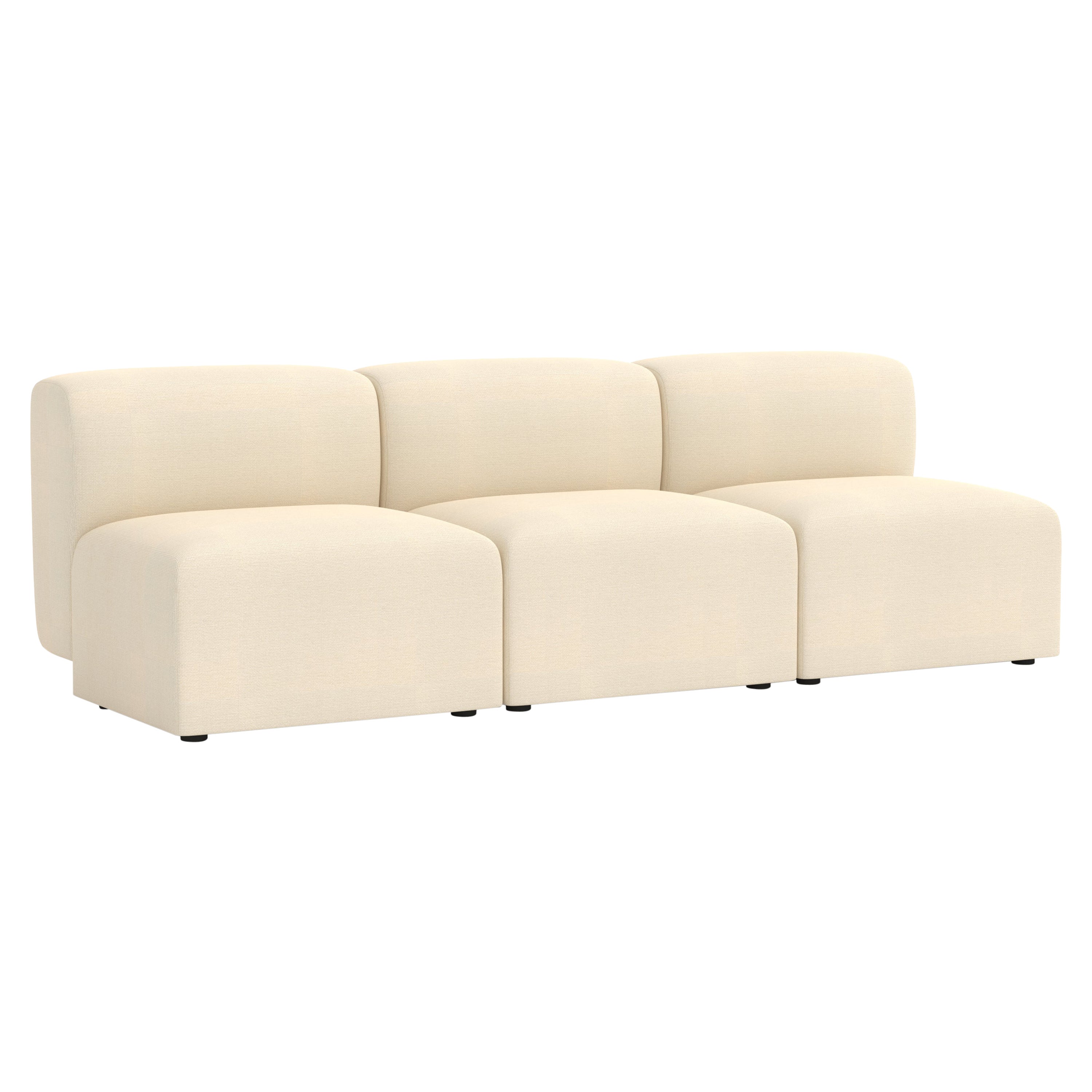 Puffy Modular Sofa, 3-Seater, Hallingdal Ivory