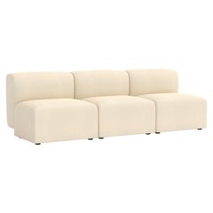 Puffy Modular Sofa, 3-Sitzer, Hallingdal Elfenbein