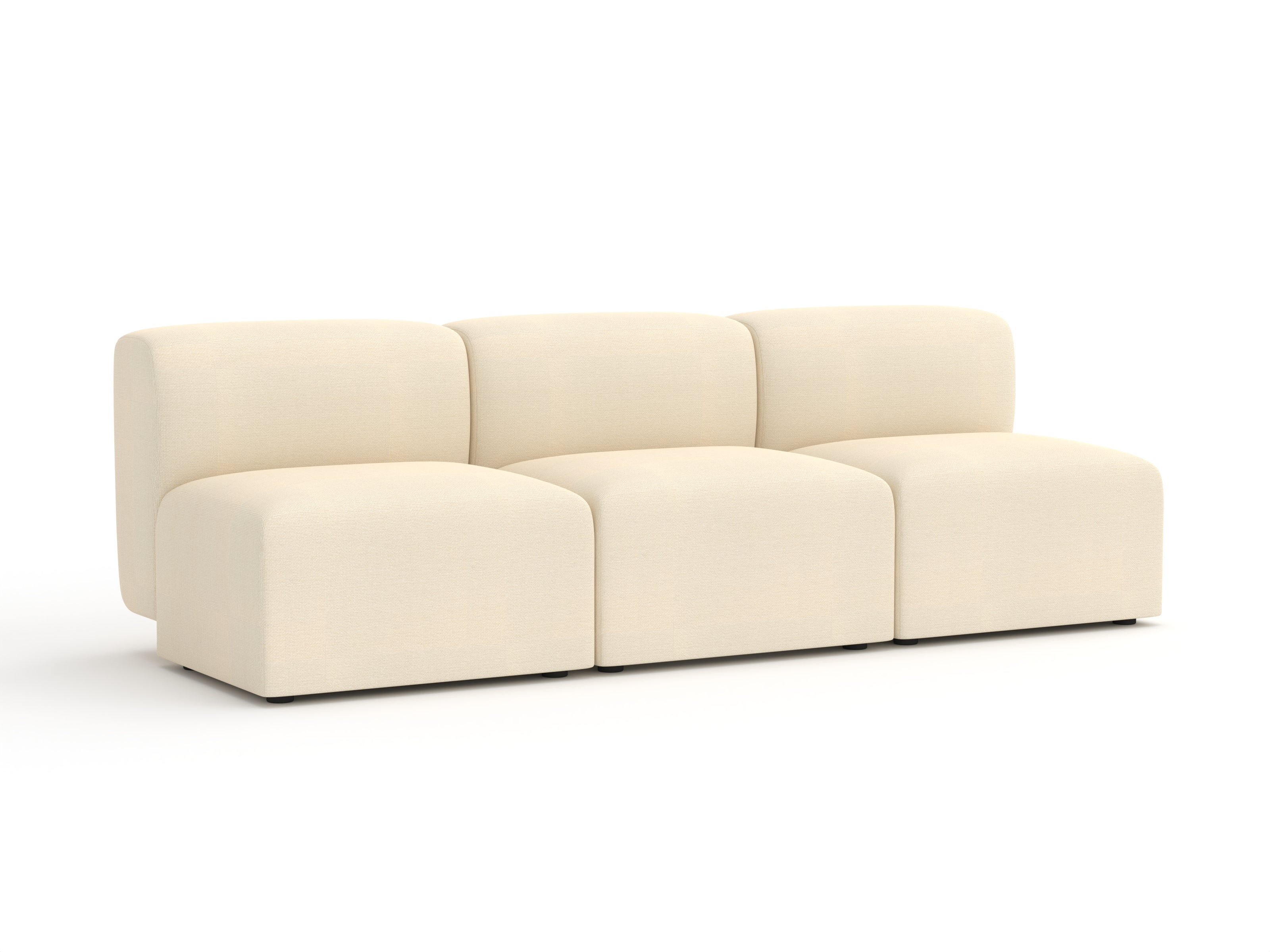 Divano modulare Puffy, 3 posti, Hallingdal Avorio in vendita