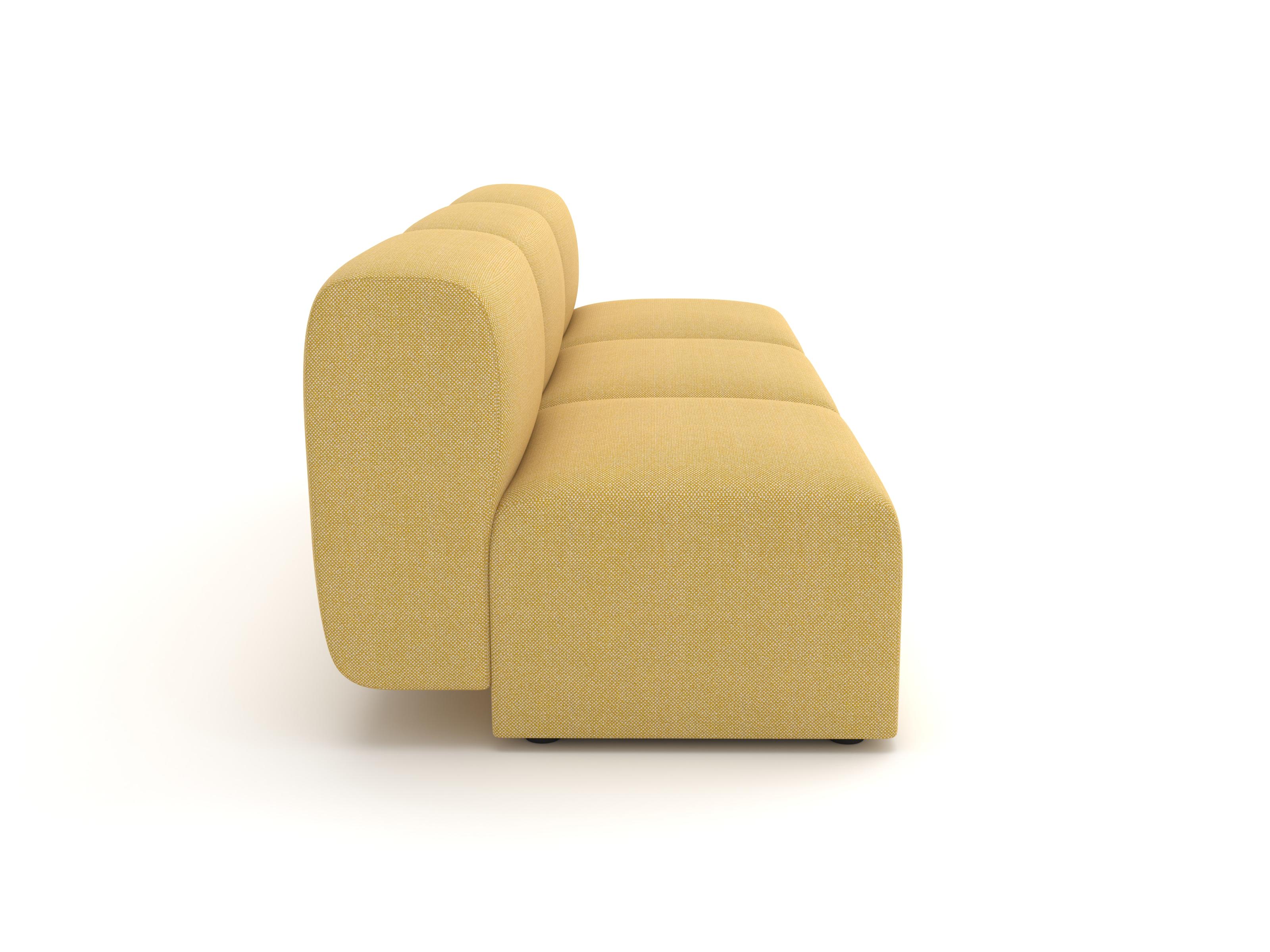 Moderno Divano modulare Puffy, 3 posti, giallo Hallingdal in vendita