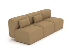 Canapé modulaire Puffy, 3 places, Vidar Brown