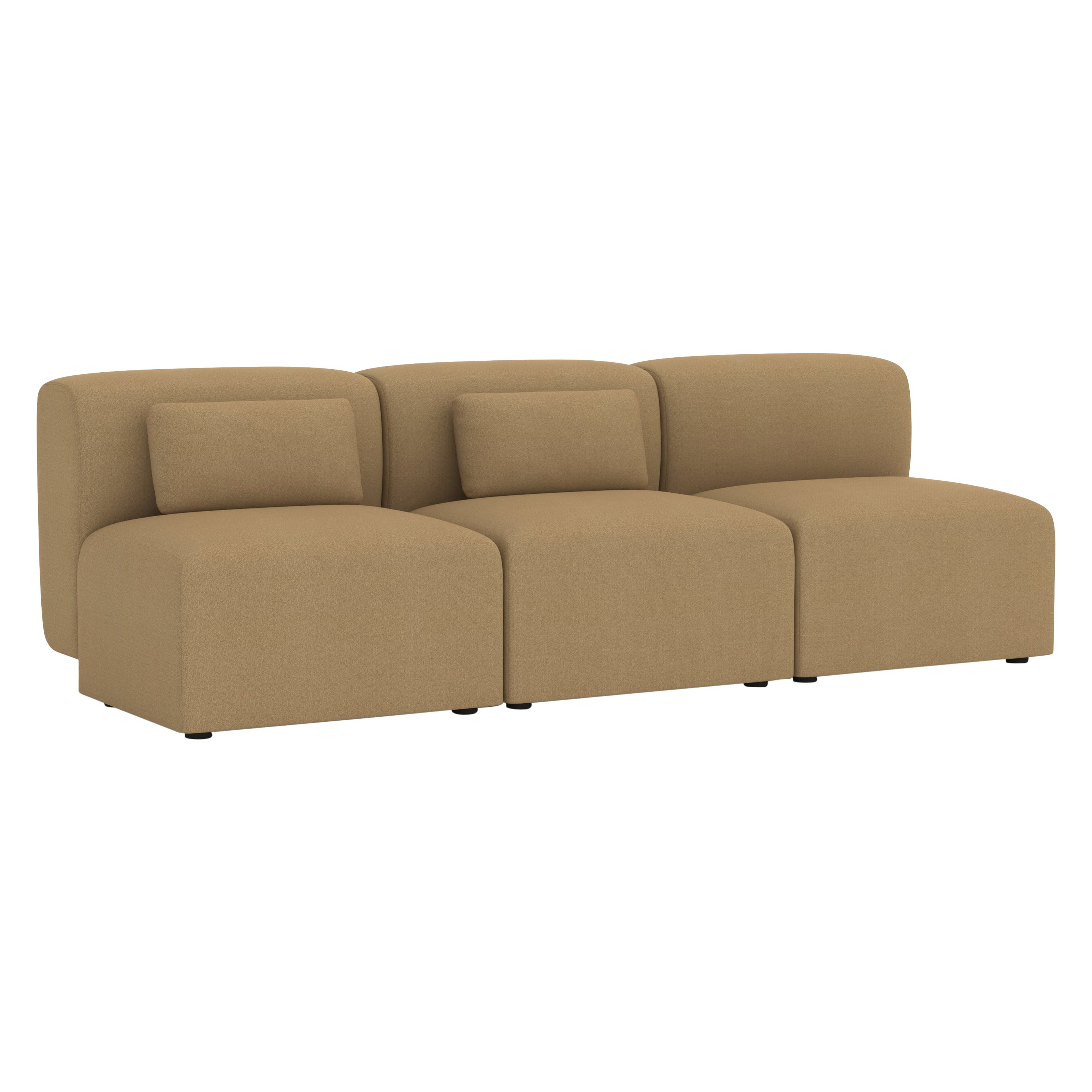 Divano modulare Puffy a 3 posti, Vidar Brown