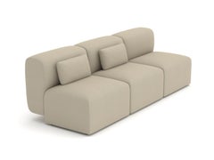 Puffy Modular Sofa, 3-Seater, Vidar Taupe
