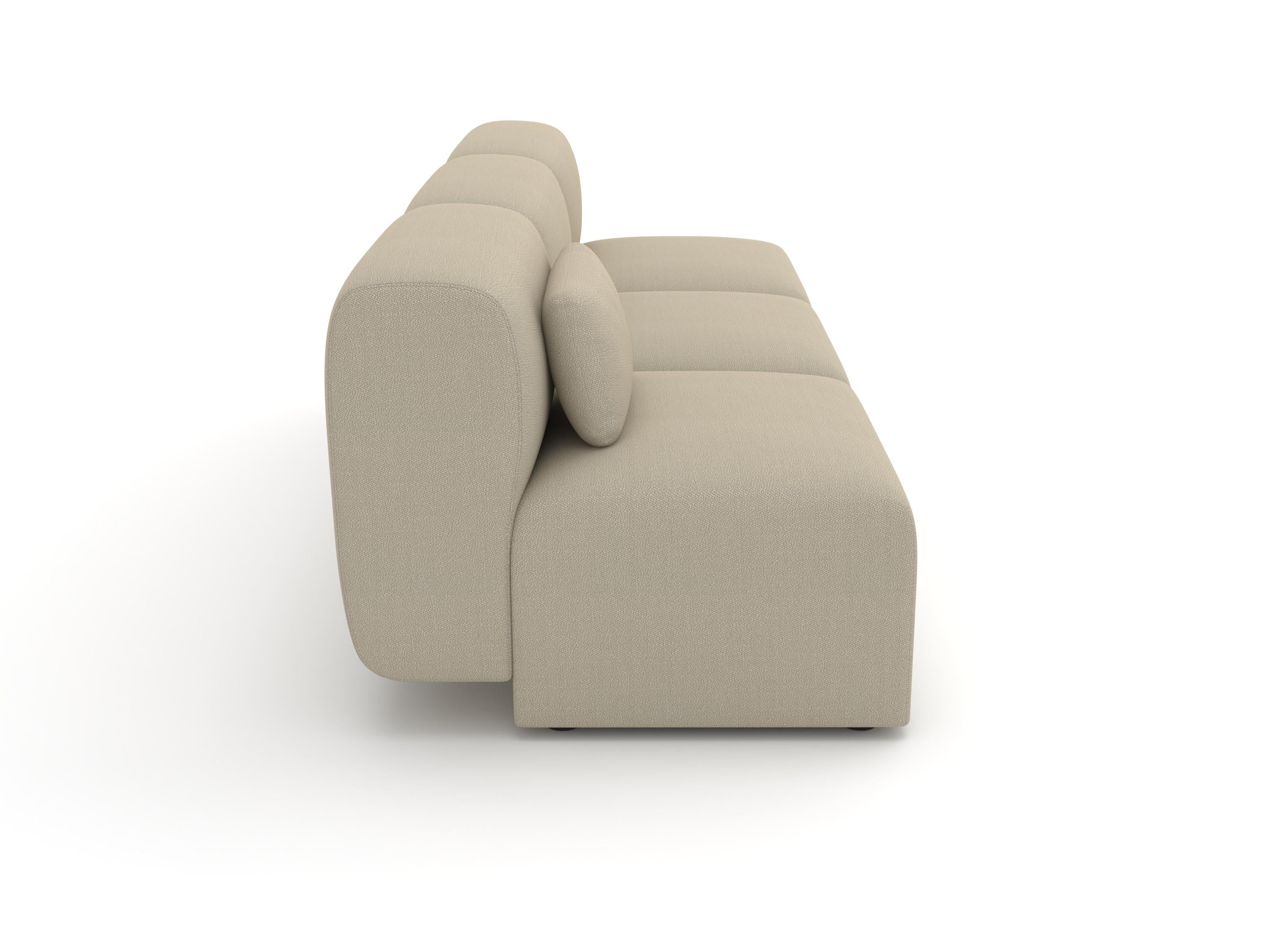 Moderno Divano modulare Puffy a 3 posti, Vidar Taupe in vendita