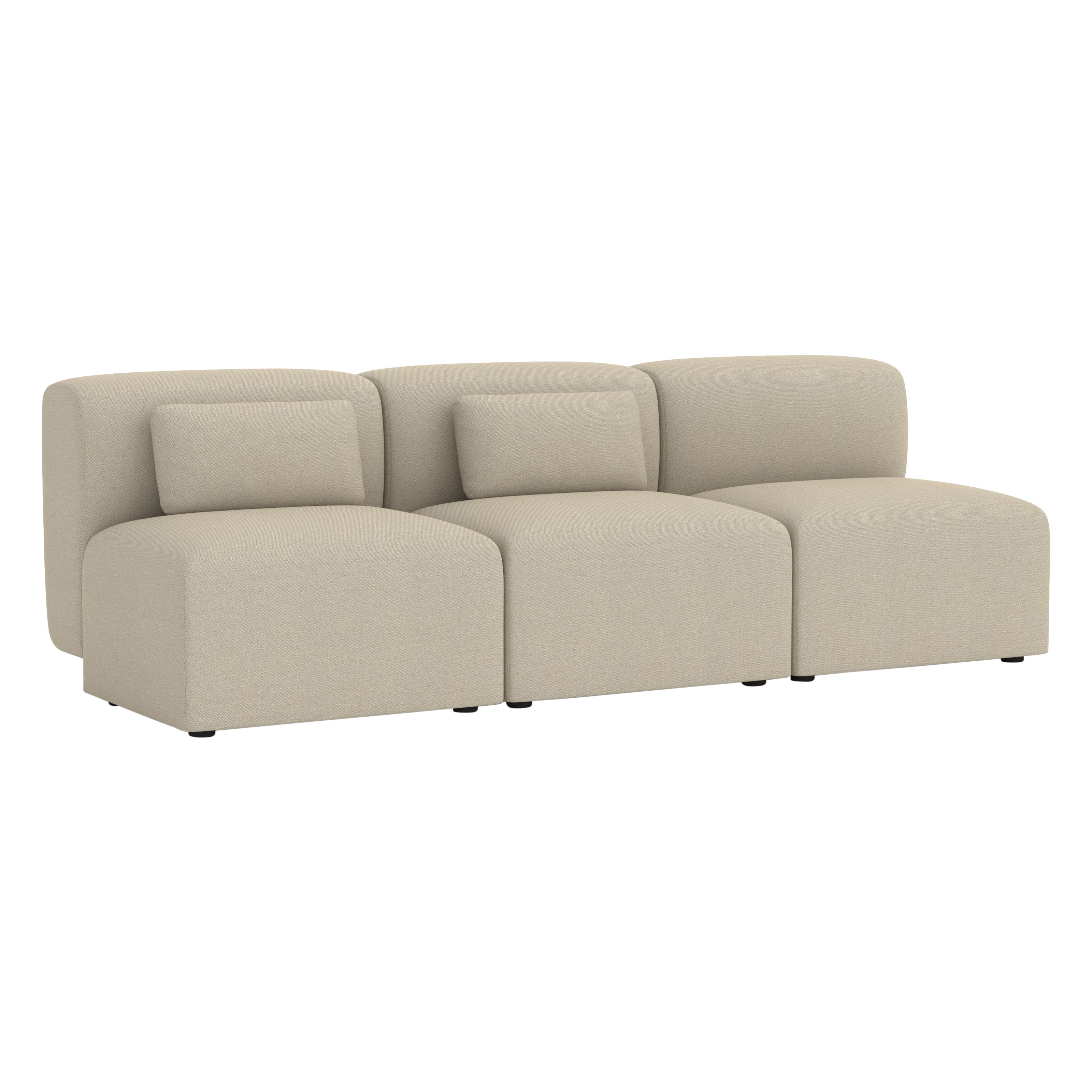 Divano modulare Puffy a 3 posti, Vidar Taupe in vendita