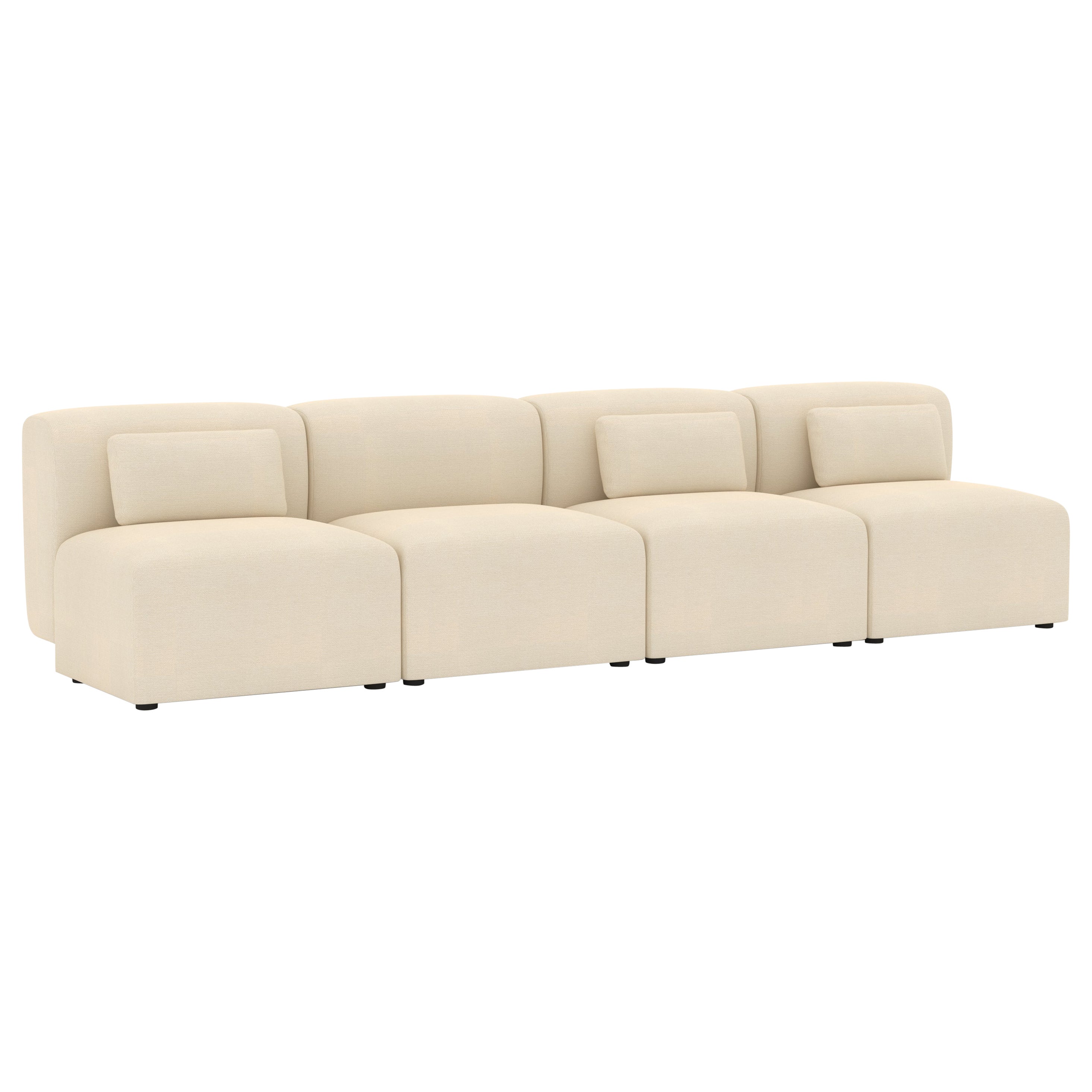 Puffy Modular Sofa, 4-Seater, Hallingdal Ivory