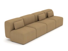 Canapé modulaire Puffy, 4 places, Vidar Brown